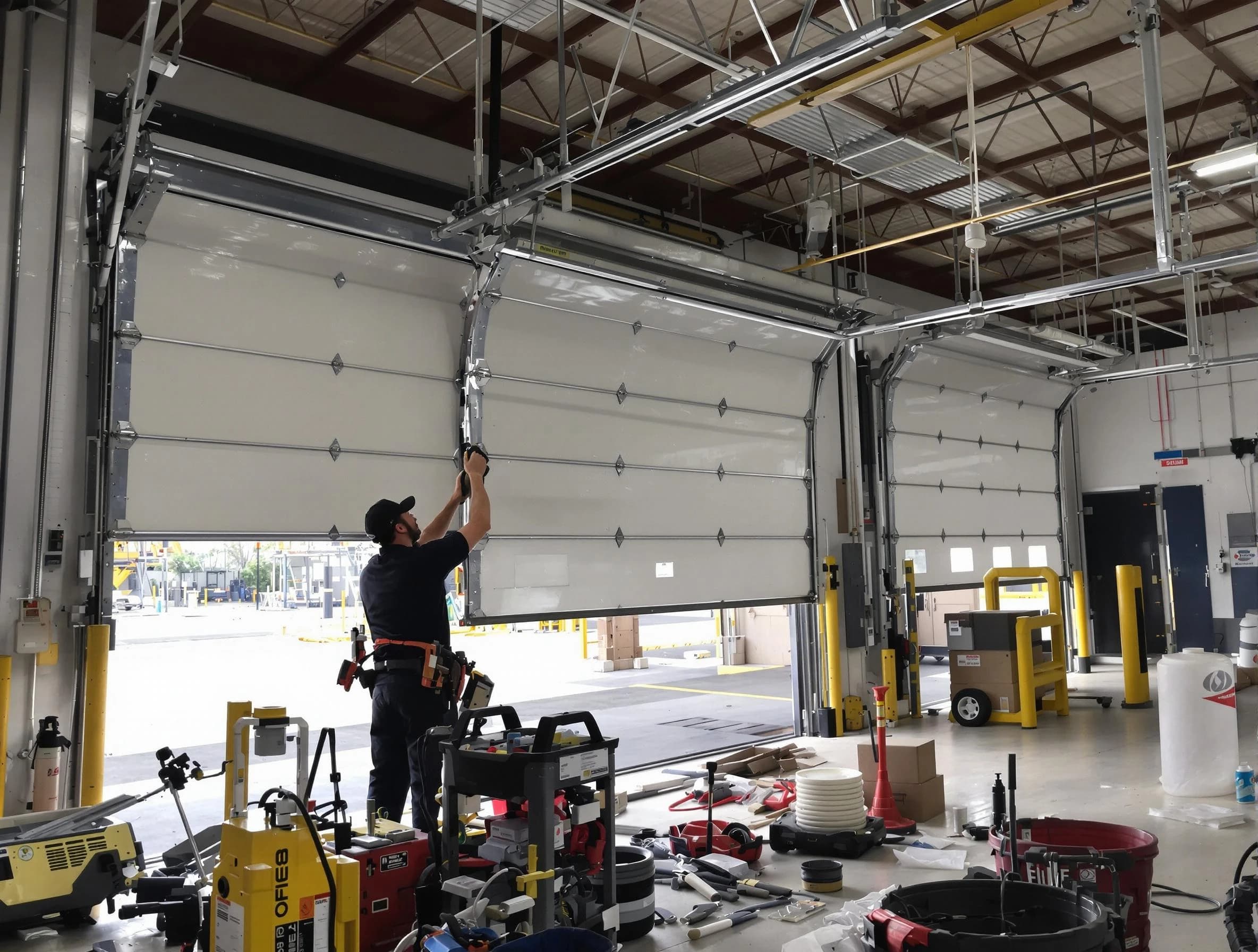 Hiram Garage Door Repair technician performing commercial garage door repair in Hiram
