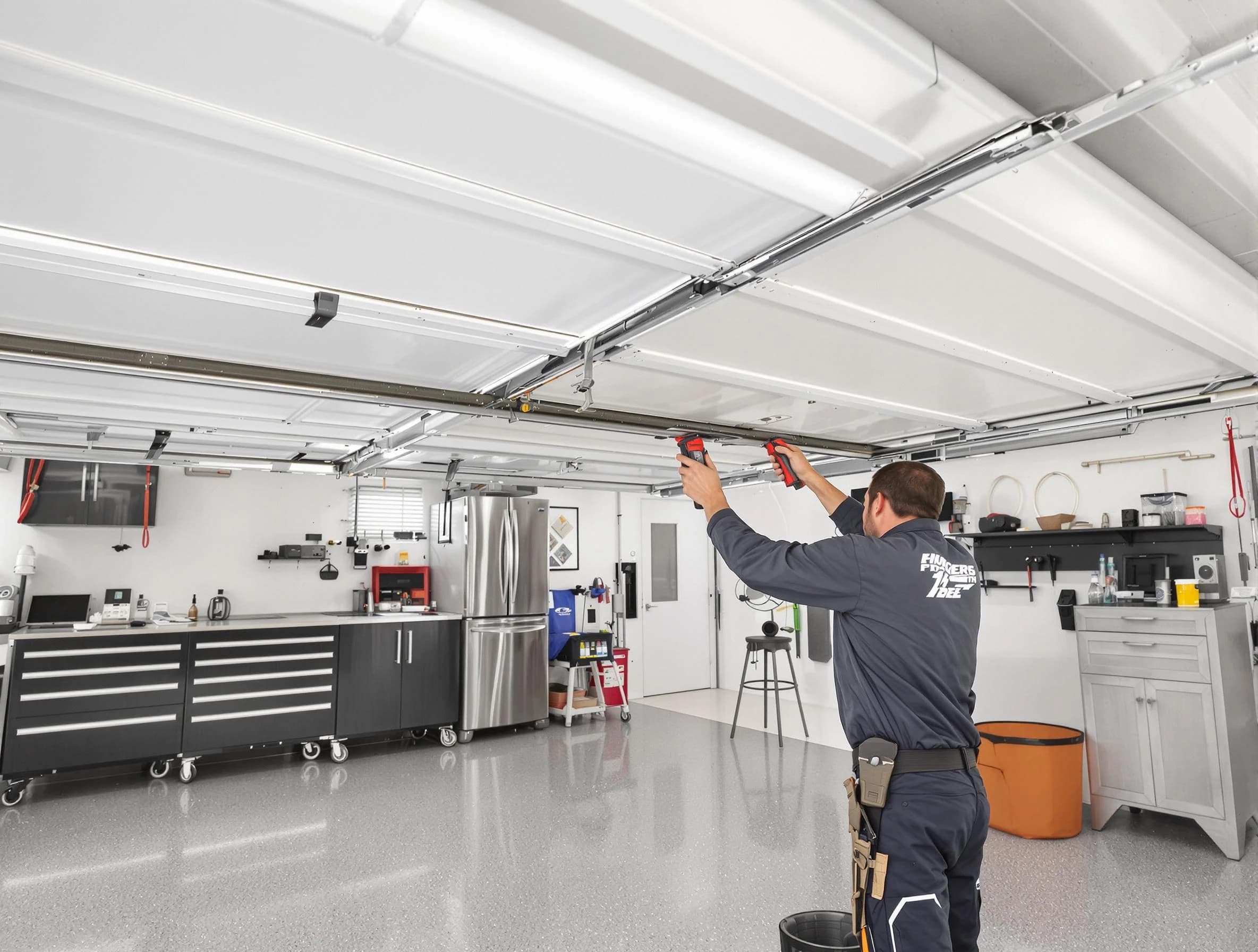Overhead garage door repair service by Hiram Garage Door Repair in Hiram