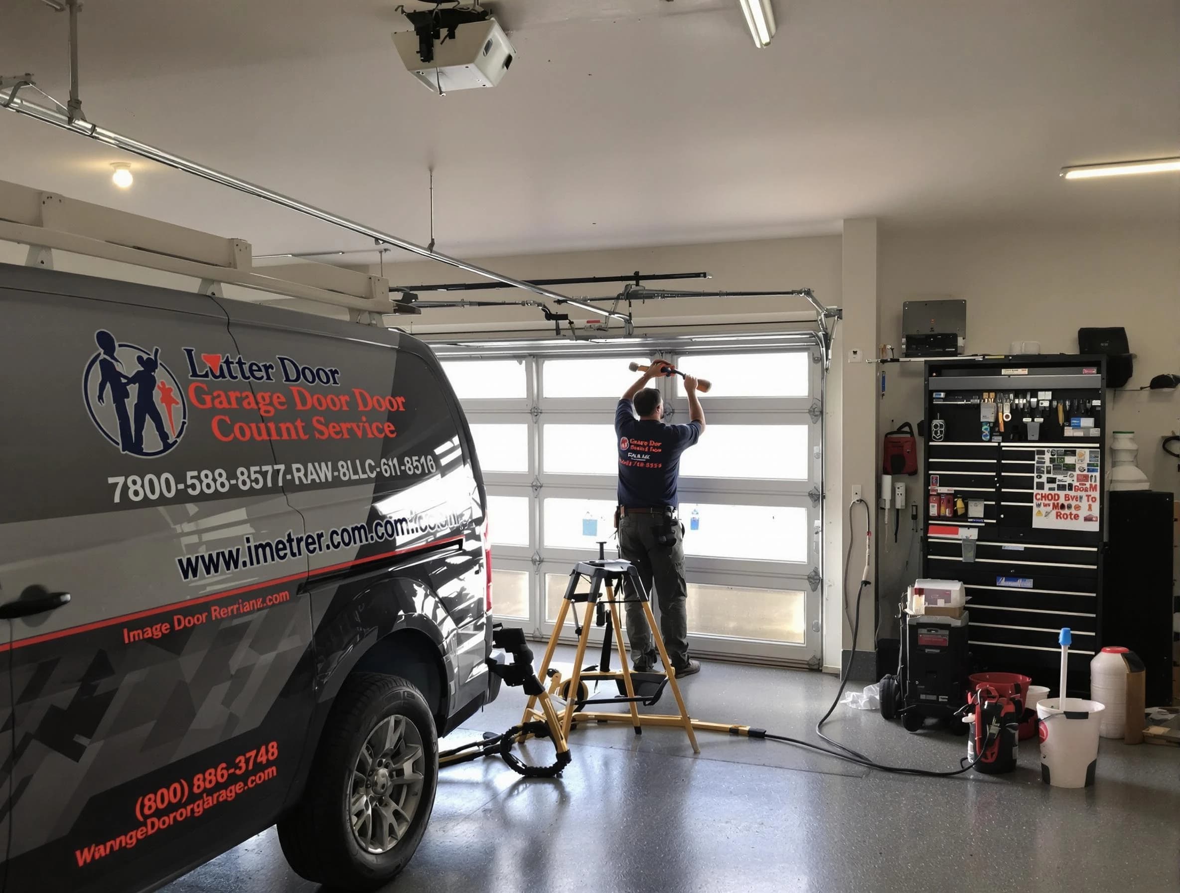 Hiram Garage Door Repair rapid response team performing same-day repair in Hiram