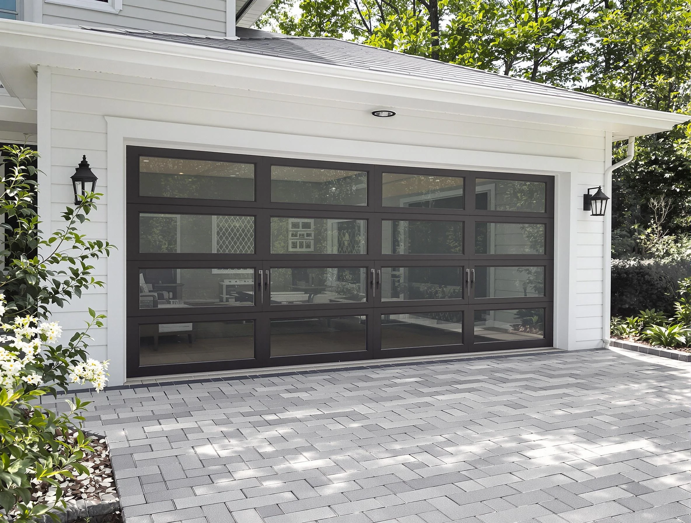 Hiram Garage Door Repair design specialist presenting custom garage door options to Hiram homeowner